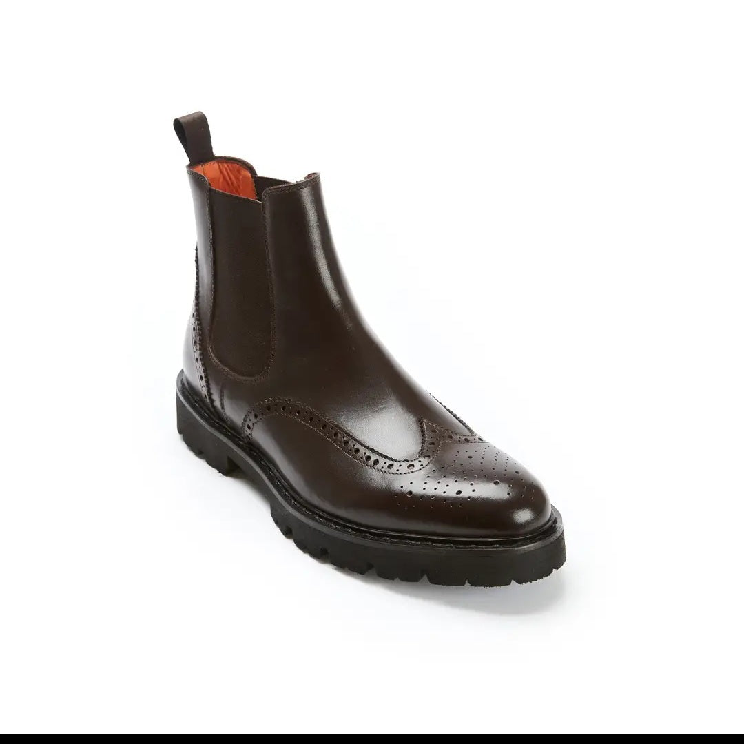 Bottine Chelsea marron foncé en cuir