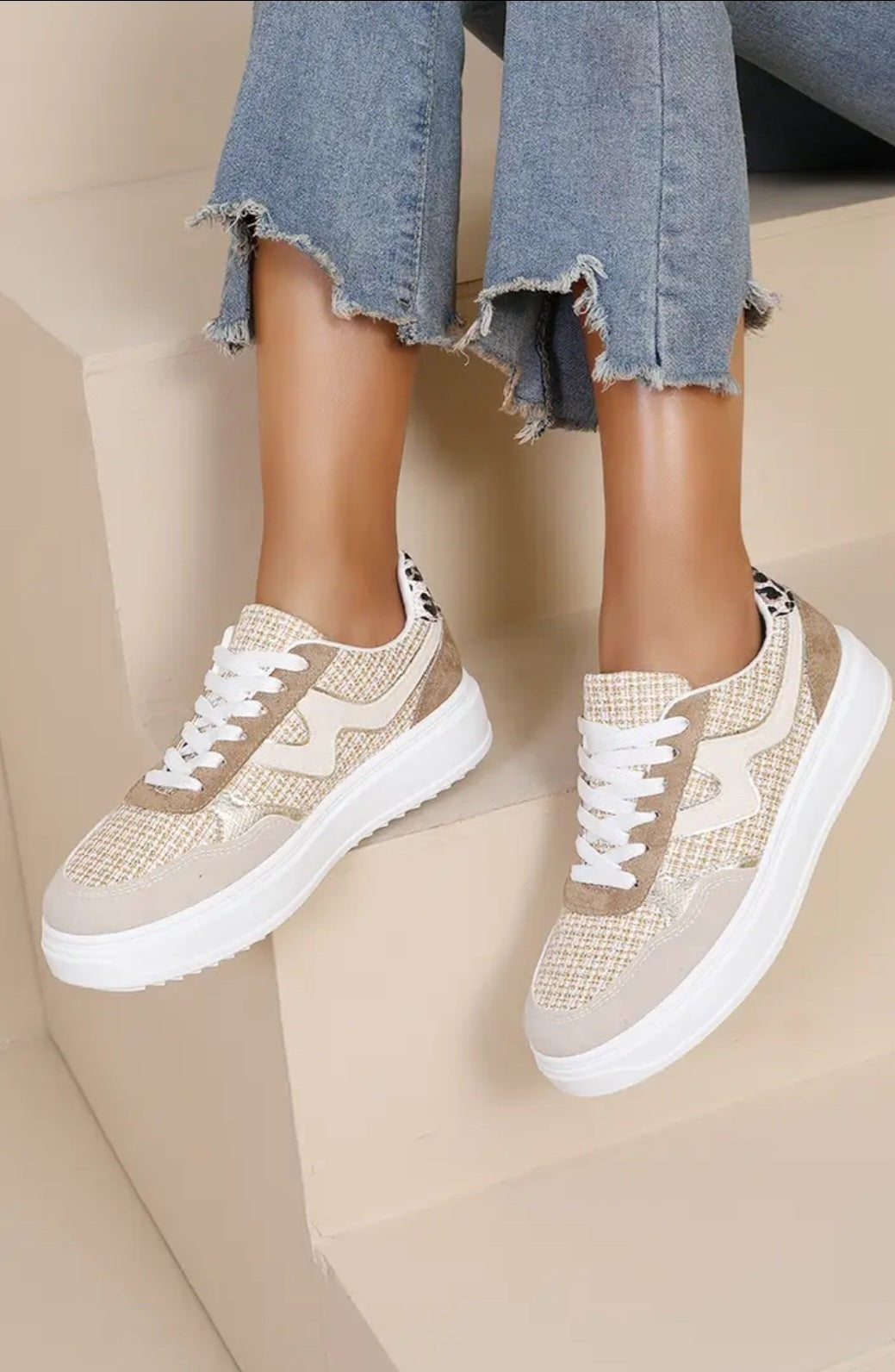Sneakers asualpour femme avec tissu texturé SL-220